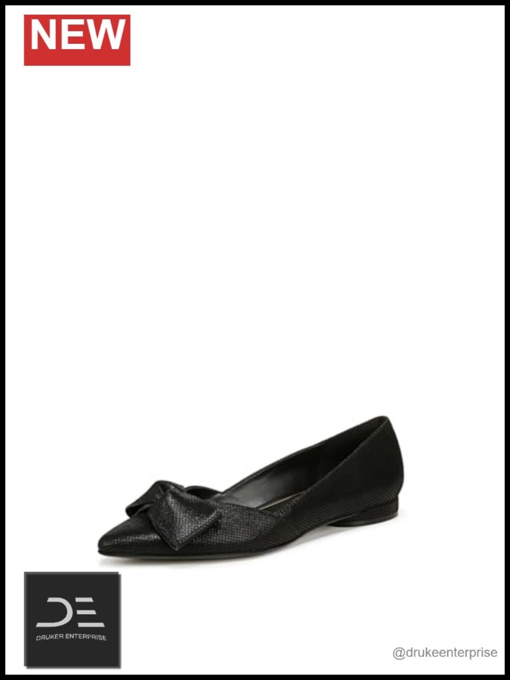 Naturalizer Havana Women's Leather Ballet Flats Slip On Pointed Toe Dress Bow